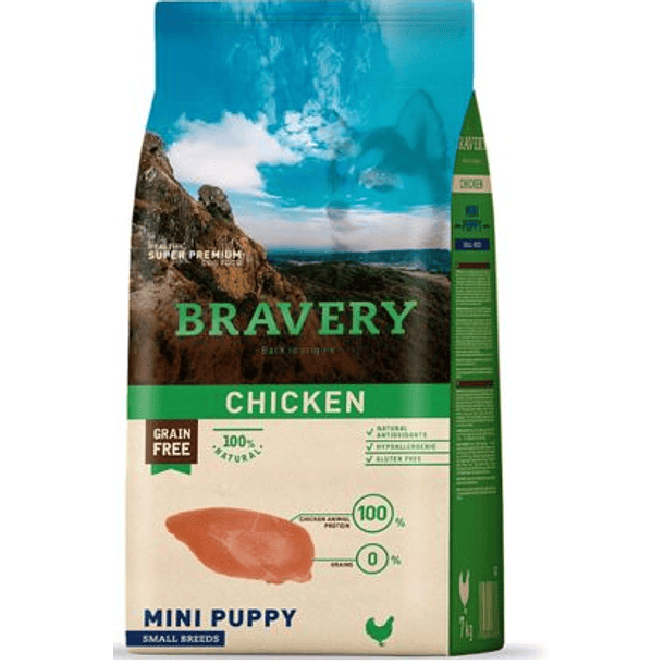 Bravery Mini Puppy (Raza Pequeña) Pollo 2kg