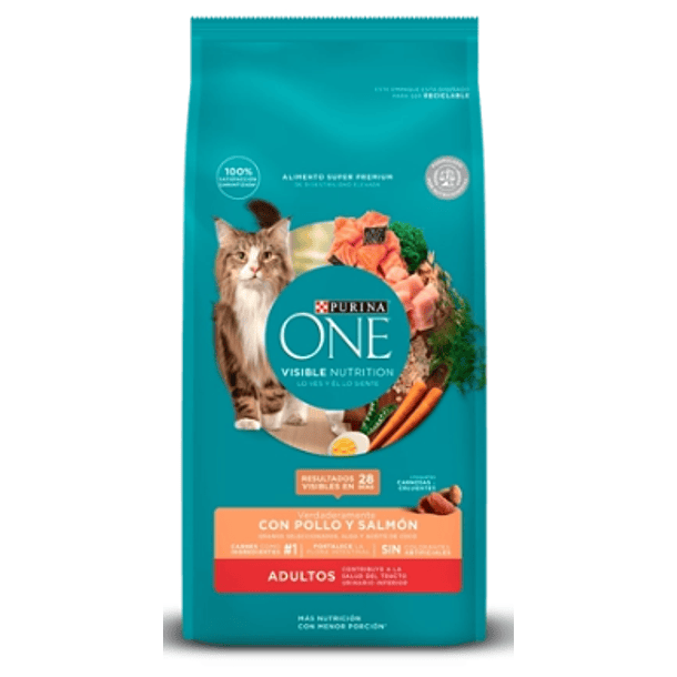 Purina ONE Gatos Adultos Pollo y Salmon 6kg