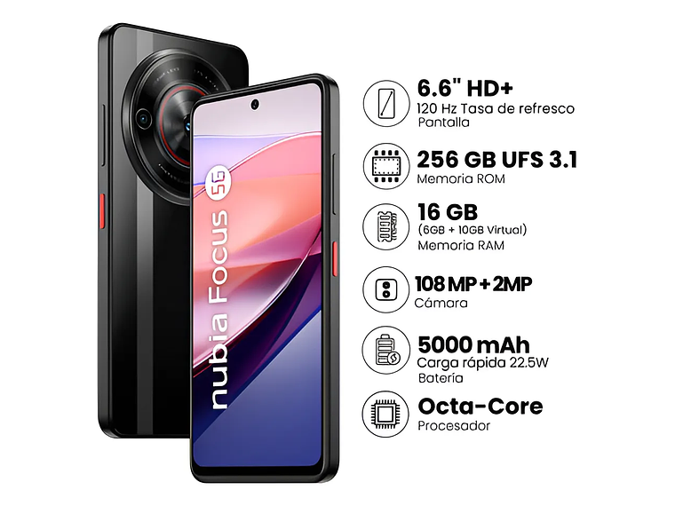 Zte Nubia Focus 5g 256gb 10gb Ram Negro 3