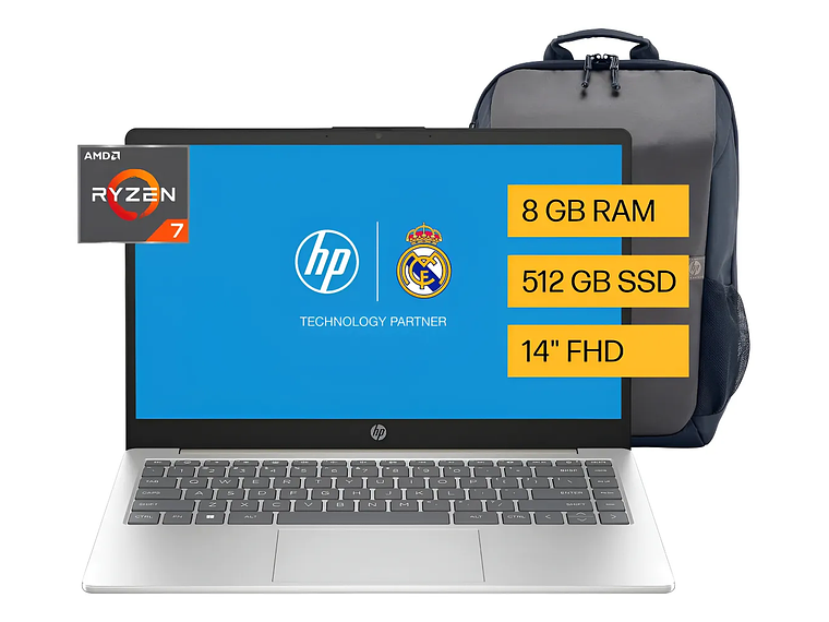 Notebook Hp 14-em0015la AMD Ryzen 7 8gb Ram 512gb Ssd Windows 11 Home 2