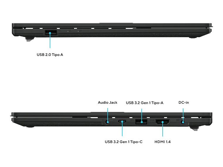 Notebook Asus Vivobook Go 14 Intel Core I3 8gb 512gb Ssd Negro 4