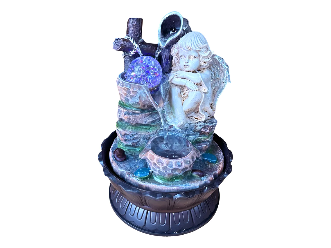 Estatua De Angel, Cascada De Agua Para Interior 1