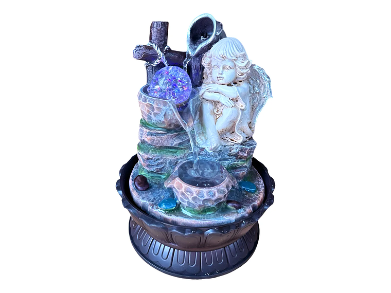 Estatua De Angel, Cascada De Agua Para Interior 1