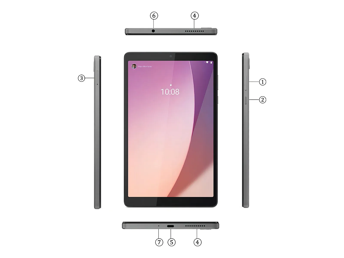 Tablet Lenovo Tab M8 Hd 4ta Gen Tb300fu 8 32gb Iron Gray 2gb Color Gris Oscuro 3