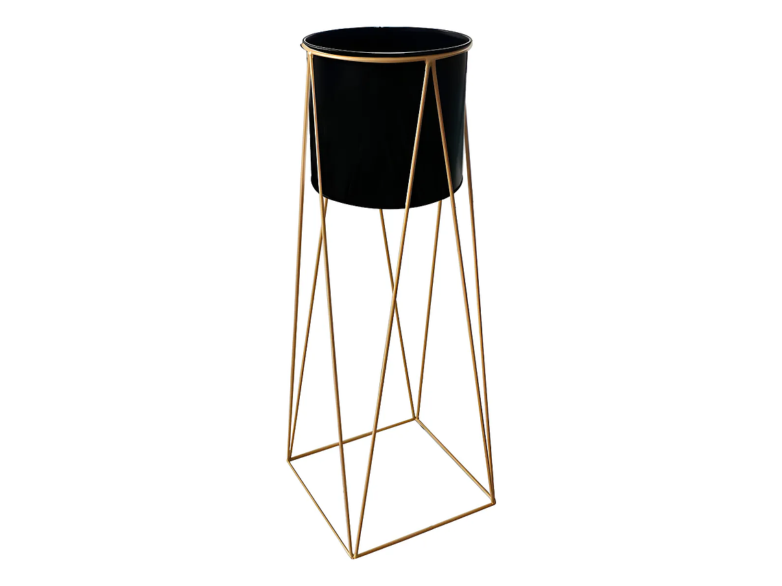 Macetero Maceta Pedestal Negro Grande Negro Pedestal Tamaño Xl 1