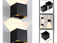Pack 2 Luz Foco Aplique Para Pared Led 15 Watts Decoracion - Negro - Miniatura 1