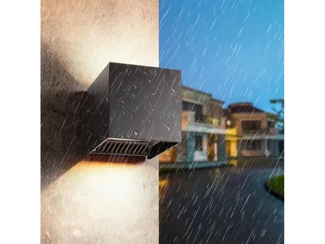 Pack 2 Luz Foco Aplique Para Pared Led 15 Watts Decoracion - Negro 2