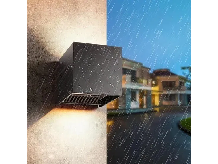 Pack 2 Luz Foco Aplique Para Pared Led 15 Watts Decoracion - Negro 2