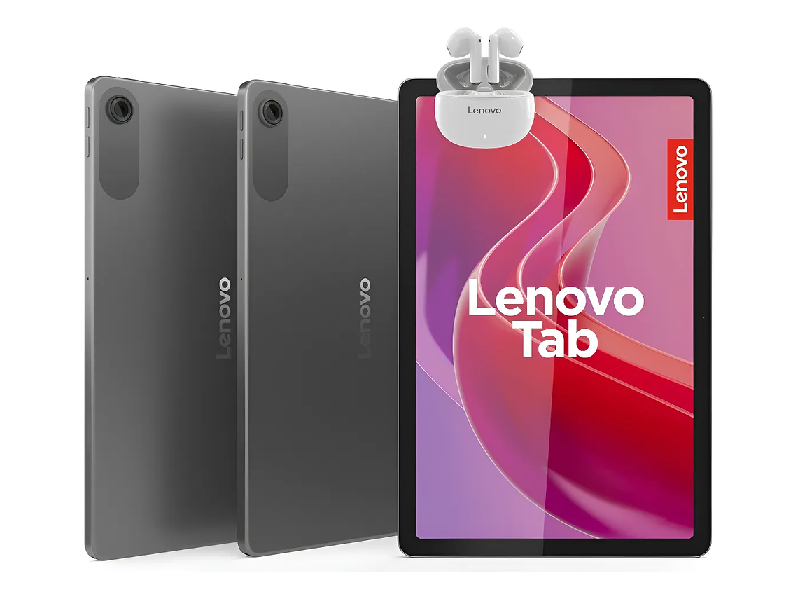 Tablet Lenovo Tab Mediat 4gb Ram 128gb 10 Wuxga + Audífonos Plateado 1