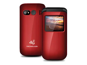 Teléfono Celular Almeja Senior Adulto TL456 Rojo