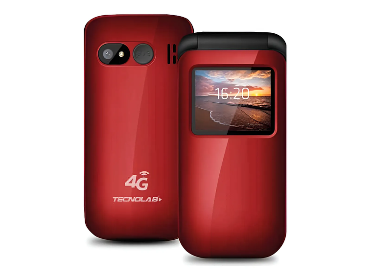 Teléfono Celular Almeja Senior Adulto TL456 Rojo 1
