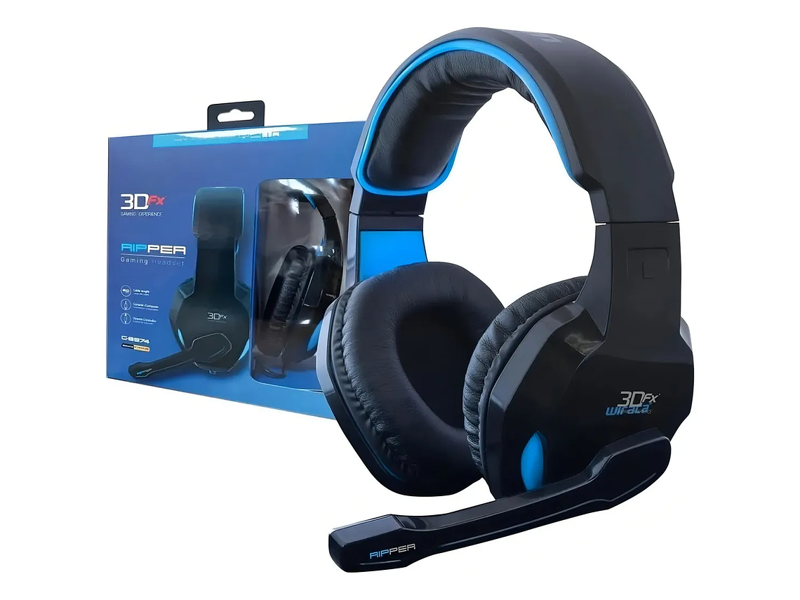 Audífonos Gamer Alámbricos 3dfx Ripper Mlab Color Azul 2