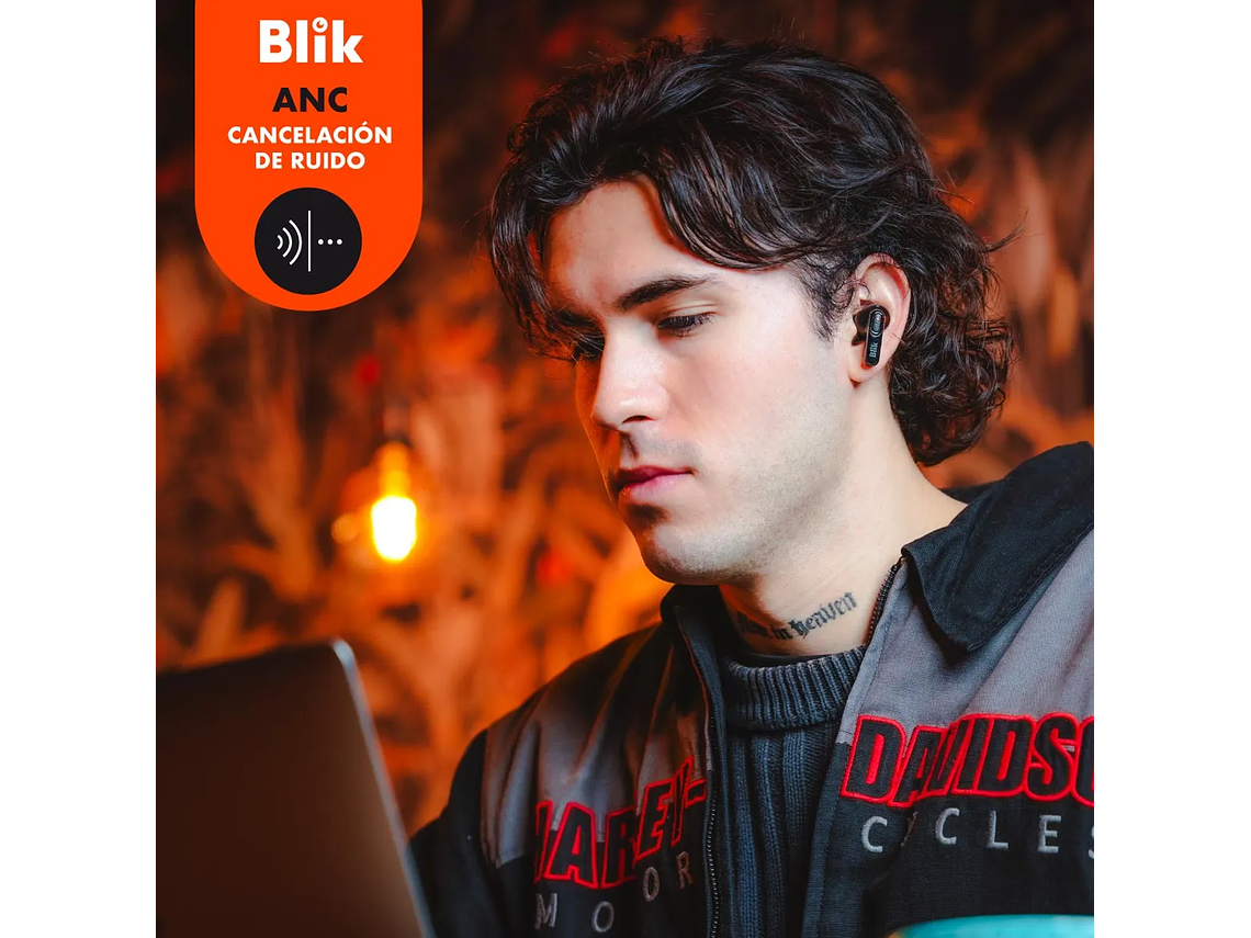 Audifonos Bluetooth Blik Air950 Cancelación De Ruido 40 Hrs Negro 3
