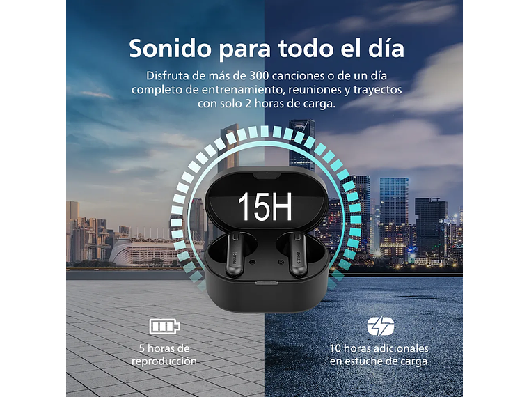 Audífonos True Wireless Bluetooth Philips TAT1138 Negro 3