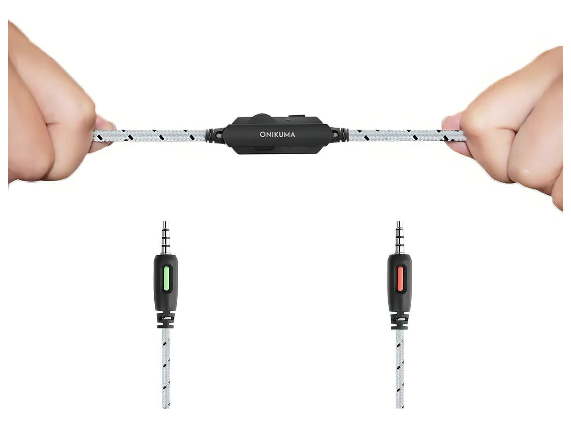 Audífonos Gamer Diadema inalámbrica Onikuma K19 negro Gaming headset con microfono con luz rgb LED para Xbox Ps4 Pc 2