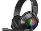 Audífonos Gamer Diadema inalámbrica Onikuma K19 negro Gaming headset con microfono con luz rgb LED para Xbox Ps4 Pc - Miniatura 1