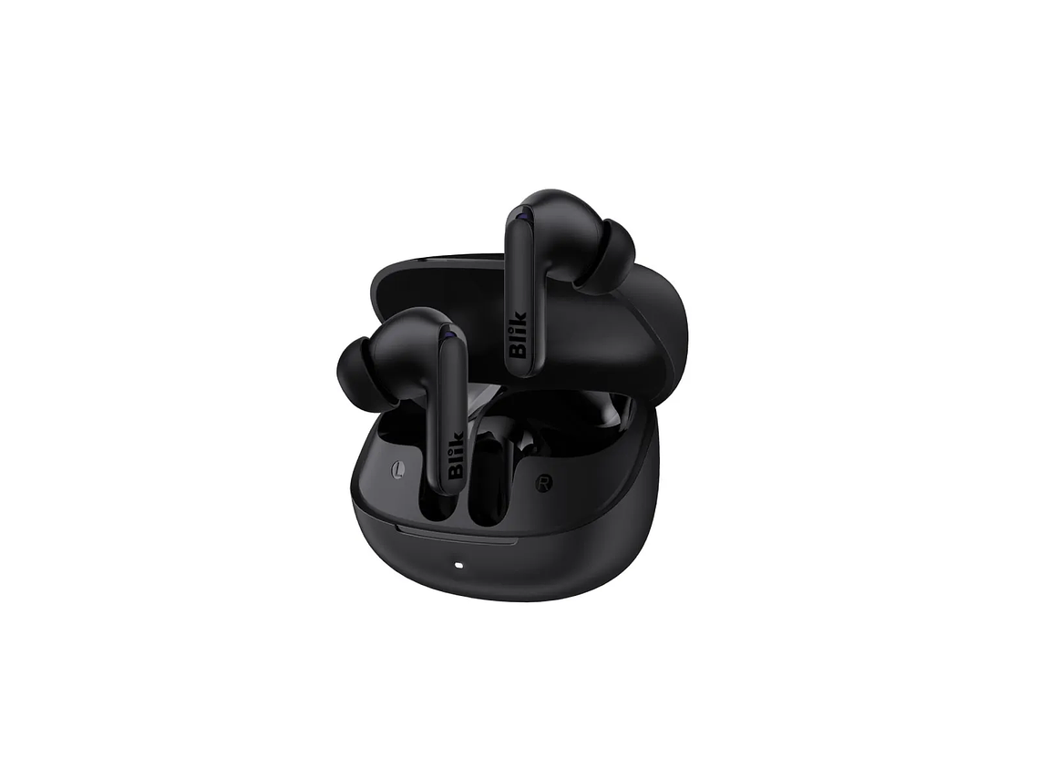 Audifonos Bluetooth Blik Air1000 Cancelación De Ruido Hibrida Adaptativa Con 6 Micrófonos Integrados Y 25 Hrs De Batería Sonido De Alta Fidelidad Negro 1