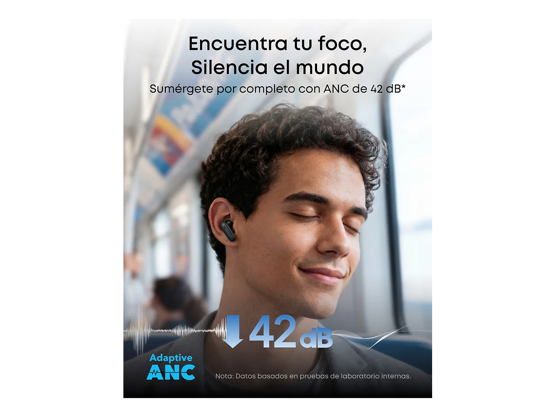 Audífonos Bluetooth Gamer Soundcore by Anker P30i, Cancelacion de Ruido in Ear, Adaptive ANC, Hi-Res, LDAC, 45 Horas de Calidad de Sonido sin Pérdida, Soporte de Carga Rápida, Bluetooth 5.4, Negro 2