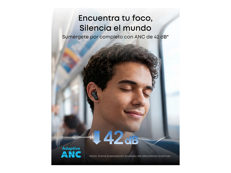 Audífonos Bluetooth Gamer Soundcore by Anker P30i, Cancelacion de Ruido in Ear, Adaptive ANC, Hi-Res, LDAC, 45 Horas de Calidad de Sonido sin Pérdida, Soporte de Carga Rápida, Bluetooth 5.4, Negro 2