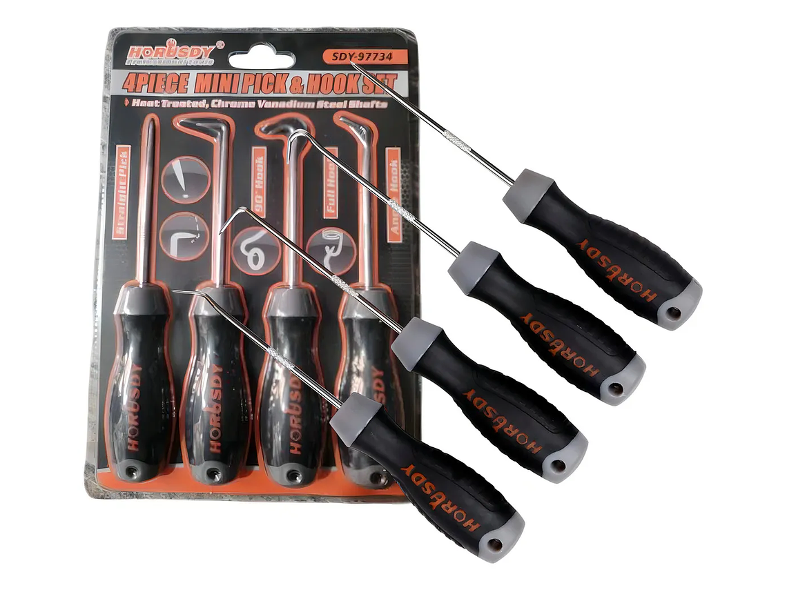 Juego De Ganchos Y Púas De Precisión Color Negro / Gris 2