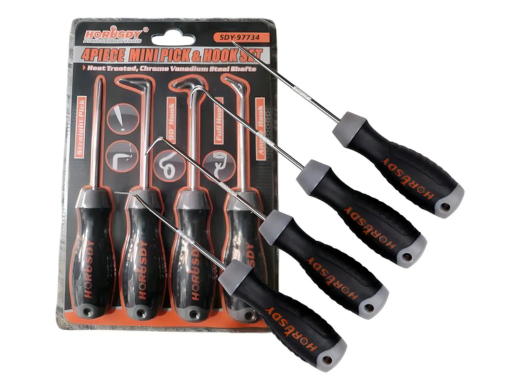 Juego De Ganchos Y Púas De Precisión Color Negro / Gris 2