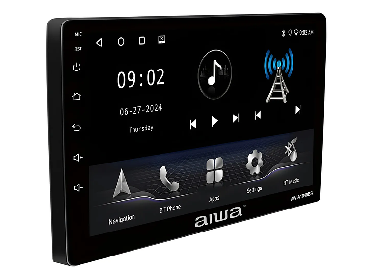 Radio Auto Android 2 Din Qled 10'' Aiwa 4gb Ram Aw-a1040bs Negro 2