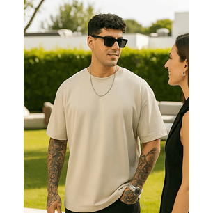 Polera Oversized 300g Cuello Redondo Streetwear 100% Algodón