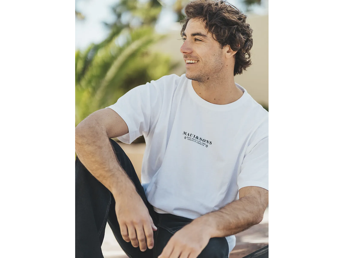 Polera Mc Nekodu Blanco Hombre Maui And Sons 1