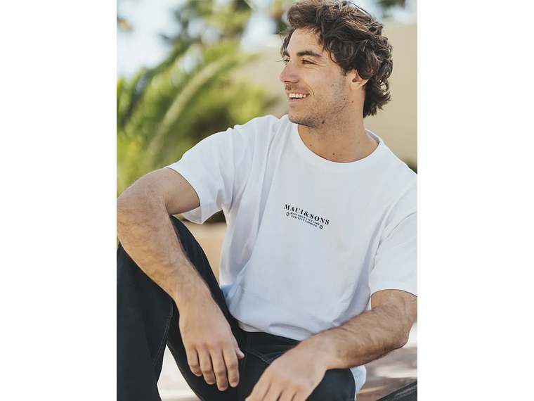 Polera Mc Nekodu Blanco Hombre Maui And Sons 1