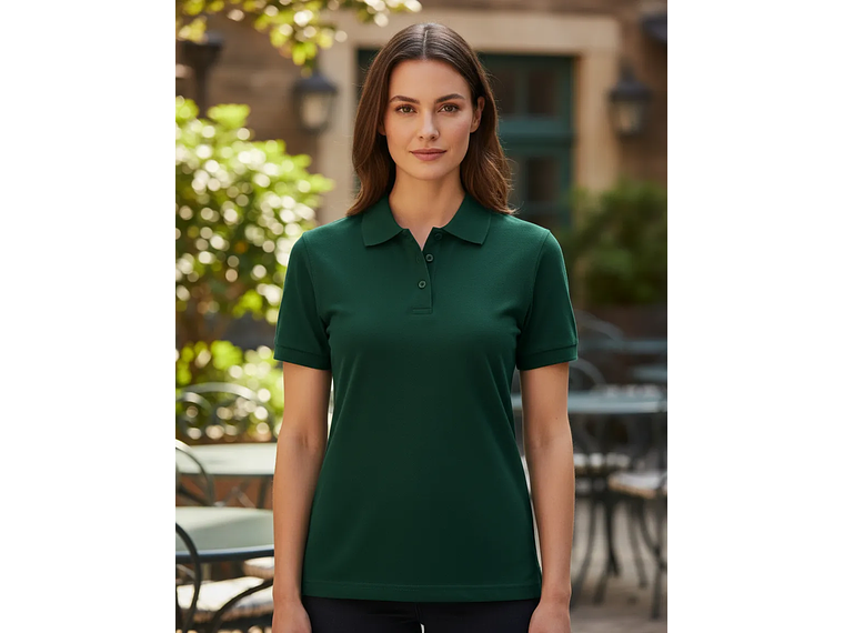 Polera De Trabajo Piqué Manga Corta Mujer 1