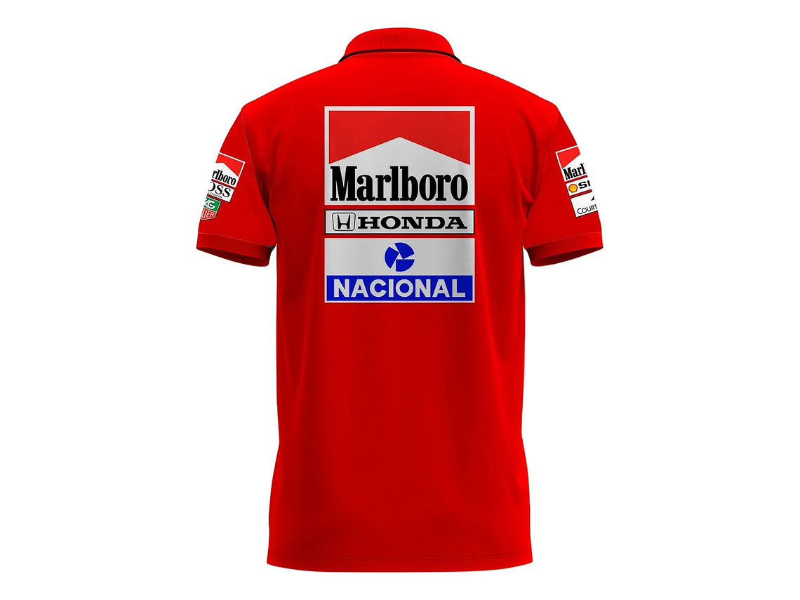 Polera Pique Marlboro Ayrton Senna 2