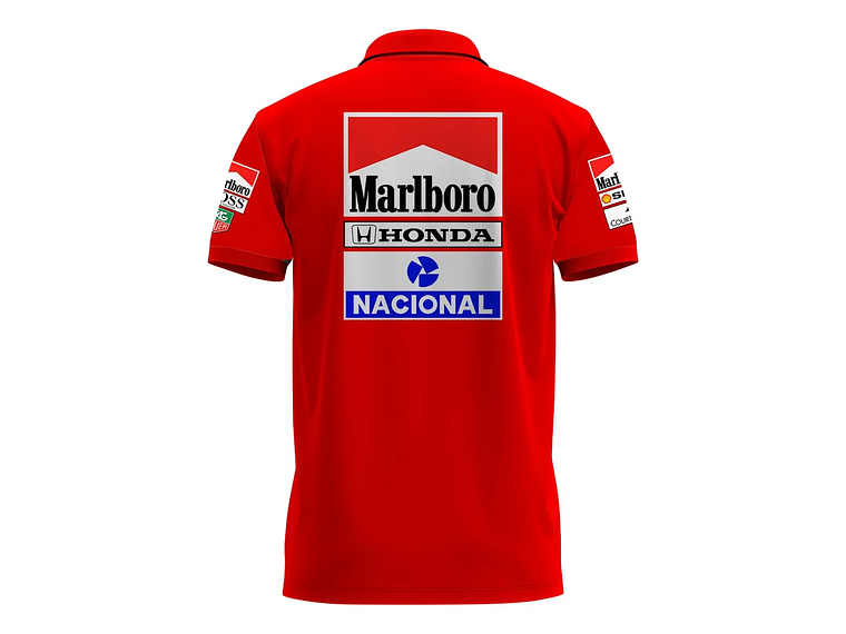 Polera Pique Marlboro Ayrton Senna 2