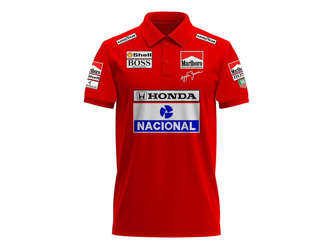 Polera Pique Marlboro Ayrton Senna 1