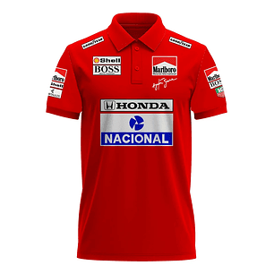 Polera Pique Marlboro Ayrton Senna