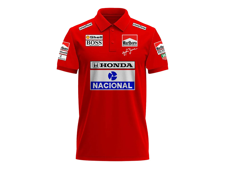 Polera Pique Marlboro Ayrton Senna 1