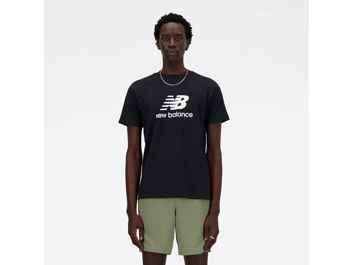 Polera Lifestyle Hombre New Balance Essentials Negra 1