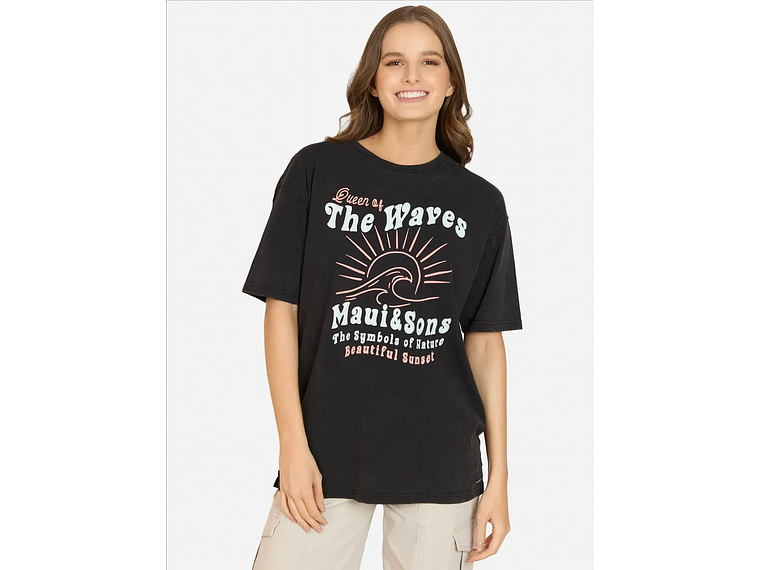 Polera Mc Myrali Negro Mujer Maui And Sons 2