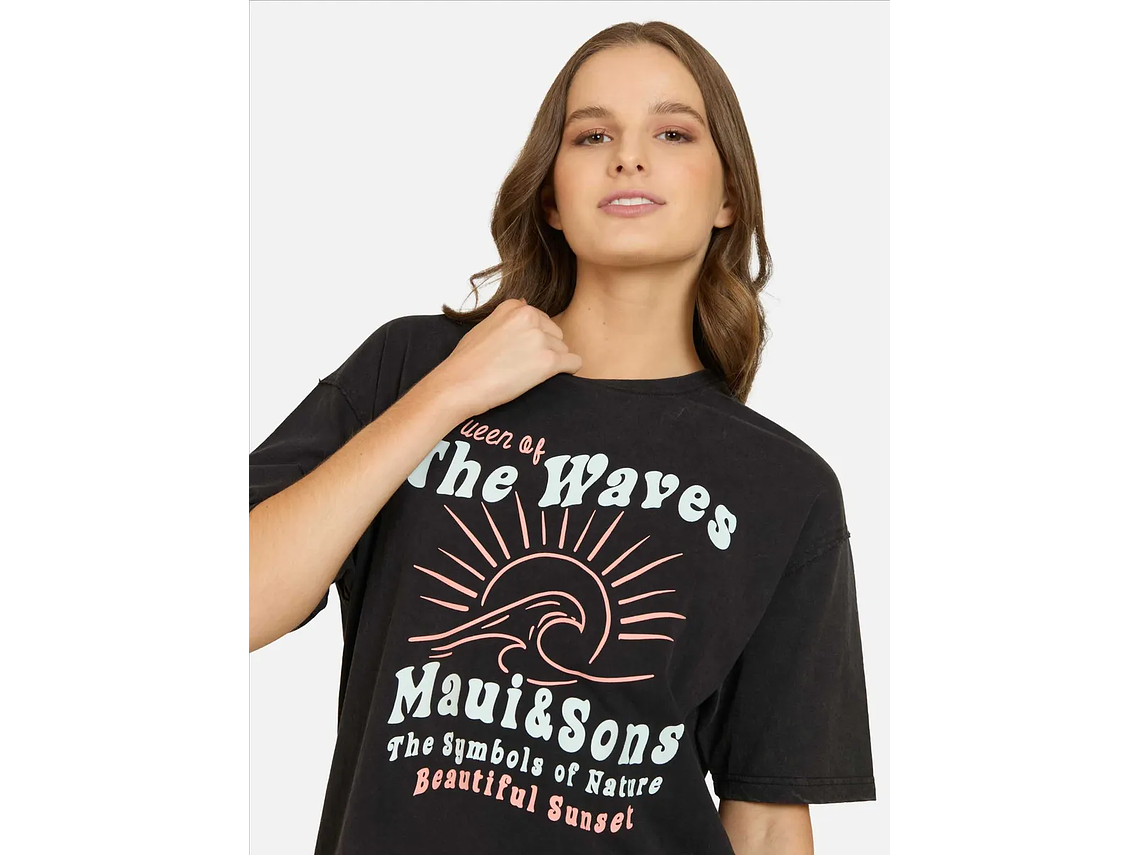 Polera Mc Myrali Negro Mujer Maui And Sons 3