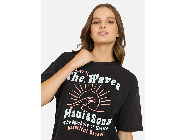 Polera Mc Myrali Negro Mujer Maui And Sons 3