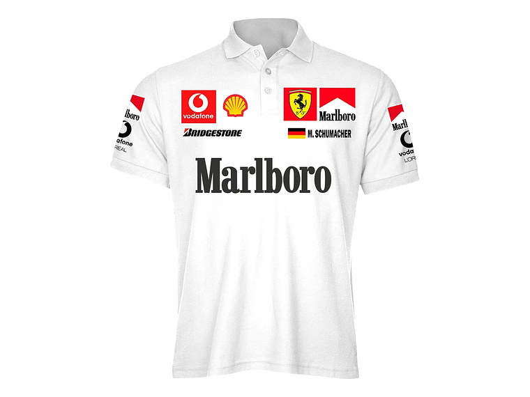 Polera Pique Marlboro Schumacher Ferrari 2