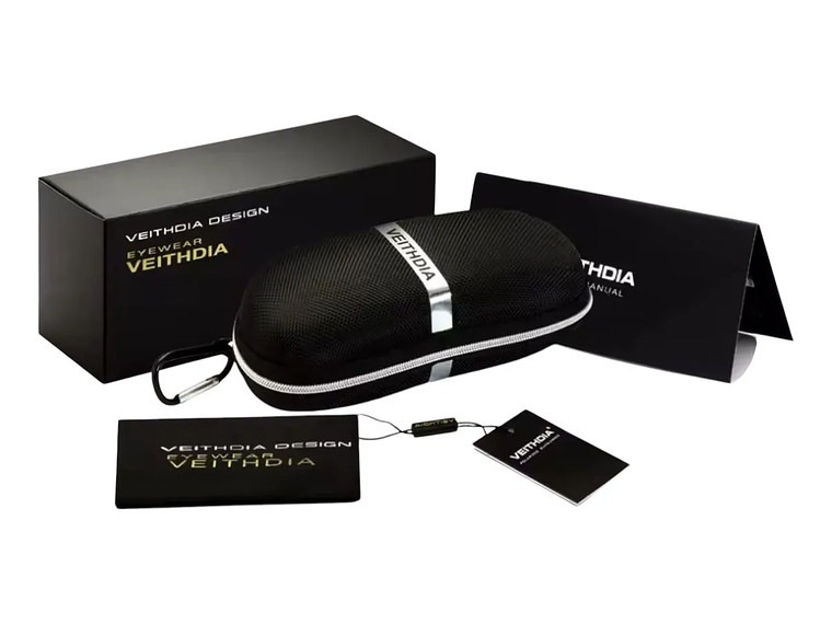 Anteojos de Sol Veithdia 6108 Color Negro 2