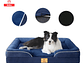 Cama Antiestres Perro Colchon Ortopedica 90x63cm Grande Azul Diseño Cama Antiestres Con Soporte Ortopedico - Miniatura 1
