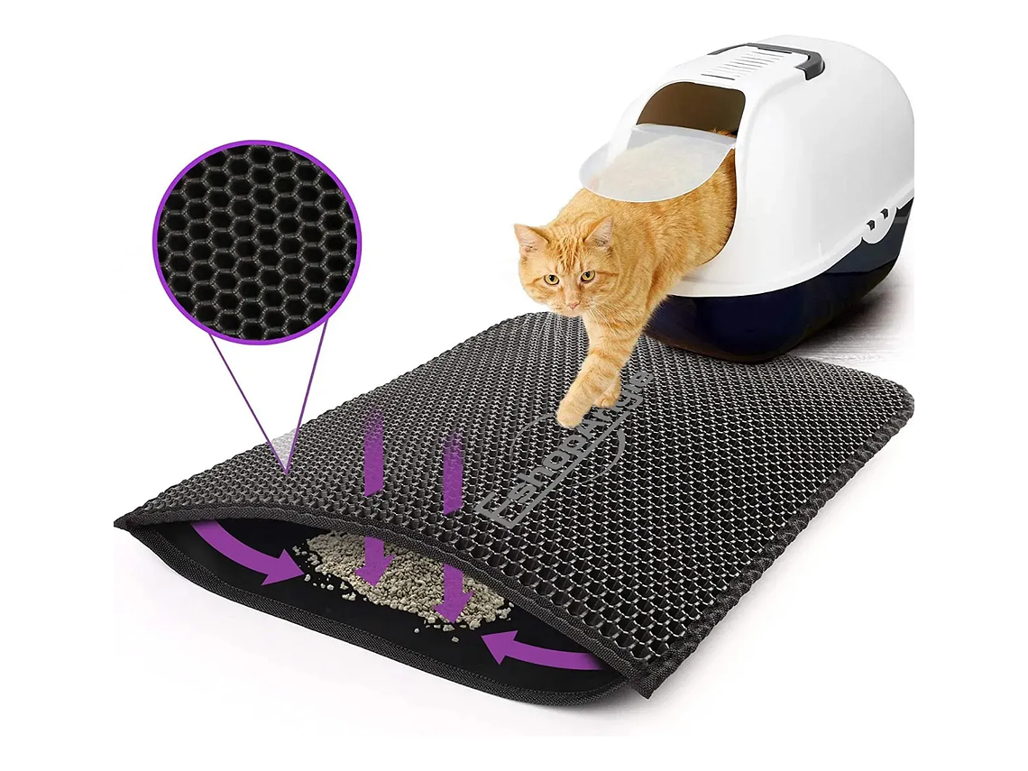 Alfombra Para Atrapar Arena De Gatos Tapete Arenero Mascotas 1