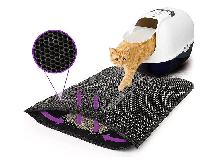 Alfombra Para Atrapar Arena De Gatos Tapete Arenero Mascotas 1