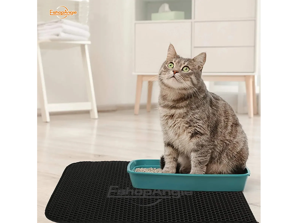 Alfombra Para Atrapar Arena De Gatos Tapete Arenero Mascotas 2