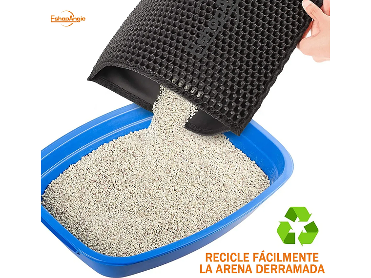 Alfombra Para Atrapar Arena De Gatos Tapete Arenero Mascotas 3