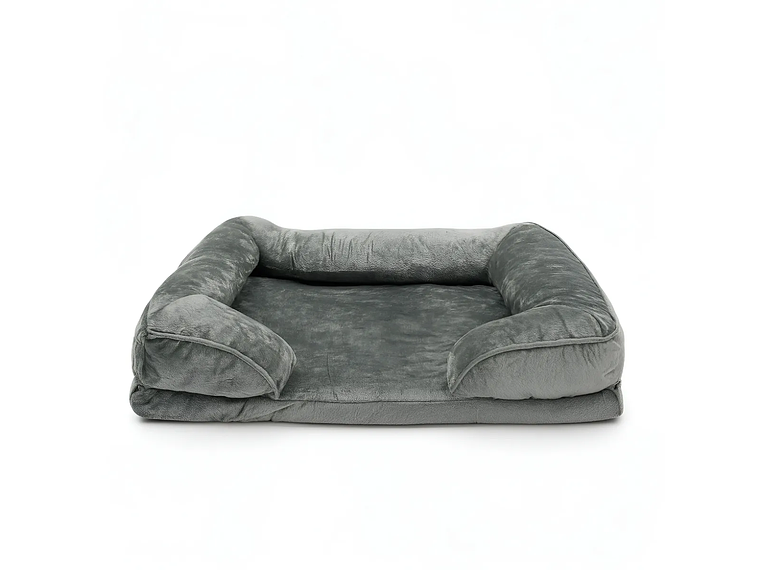 Cama Antiestres Perro Colchon Ortopedica 70x60cm Color Gris Diseño Cama Antiestres Con Soporte Ortopedico 1