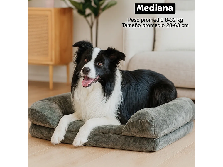 Cama Antiestres Perro Colchon Ortopedica 70x60cm Color Gris Diseño Cama Antiestres Con Soporte Ortopedico 2