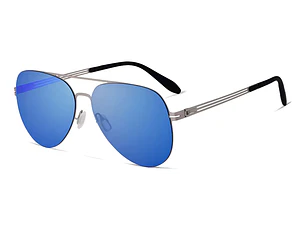 Lentes De Sol Hd Polarizados Veithdia Aluminio Magnesio V8218 Color De La Lente Azul Color De La Varilla Plateado