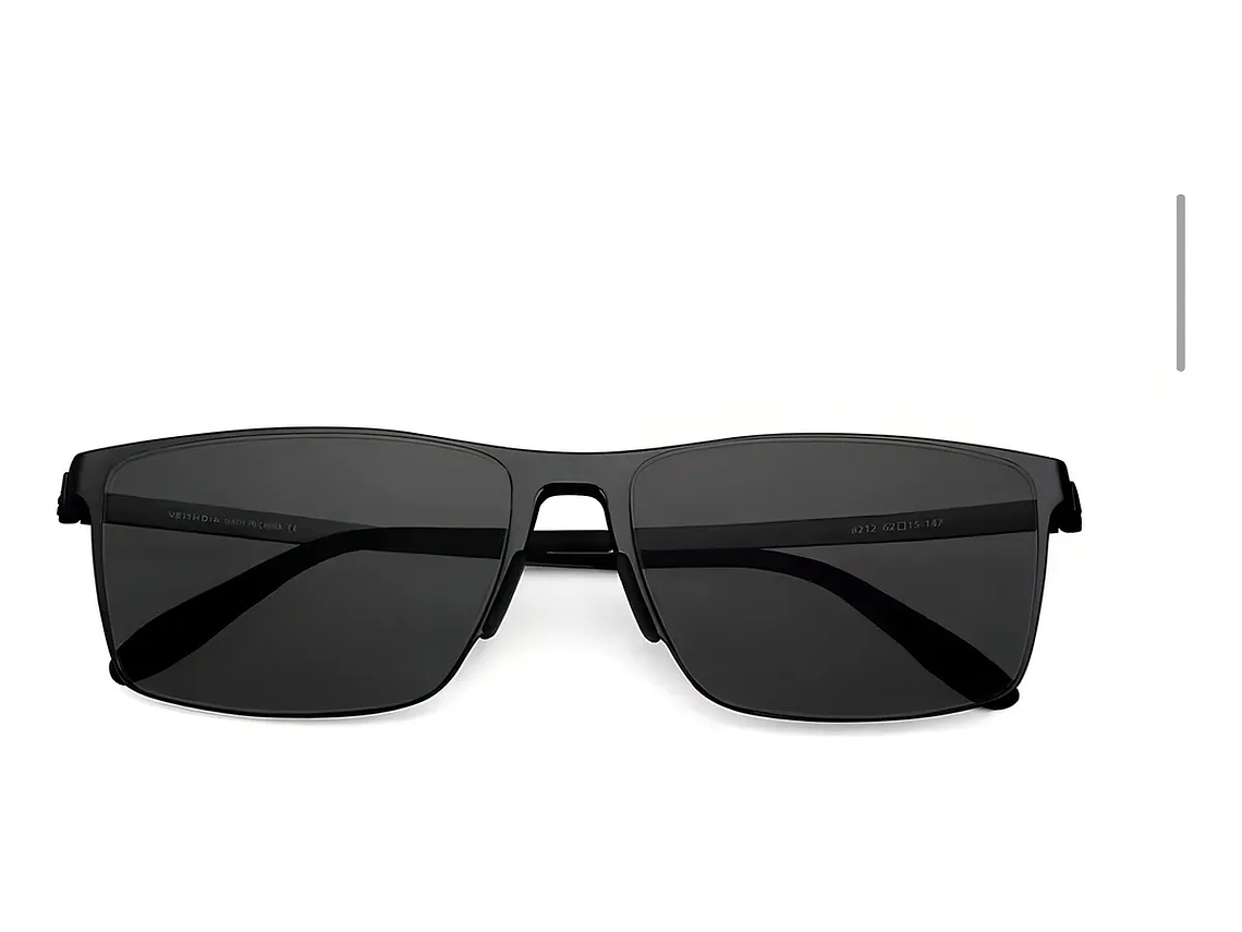 Lentes De Sol Hd Polarizados Veithdia Aluminio Magnesio V8212 Color De La Lente Negro Color De La Varilla Negro 3
